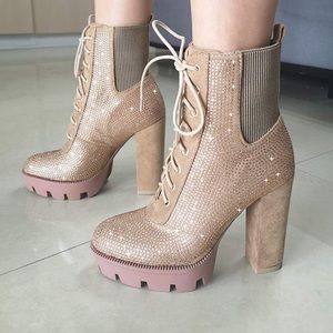 NEW! OLCHEE Women's Platform Chunky Heel (no box)